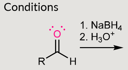 <p>Hydride addition, what acts as H donor?</p>