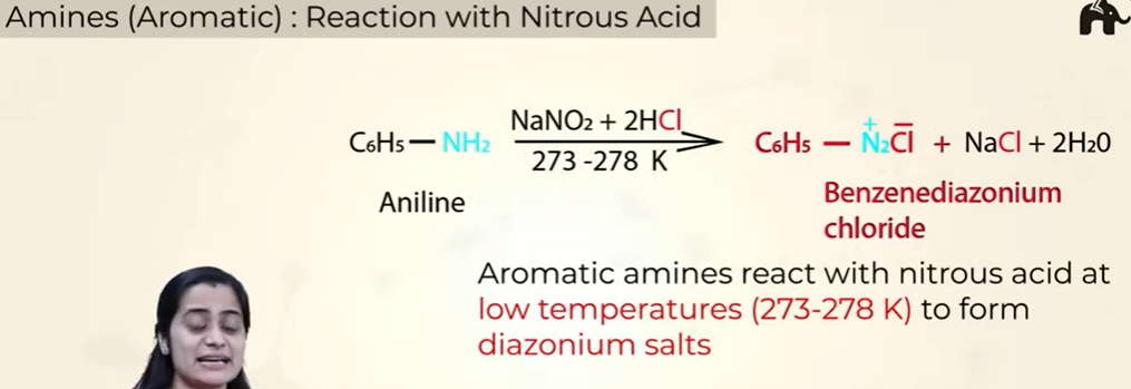 <p>they also make diazonium salts (they are stable)</p>