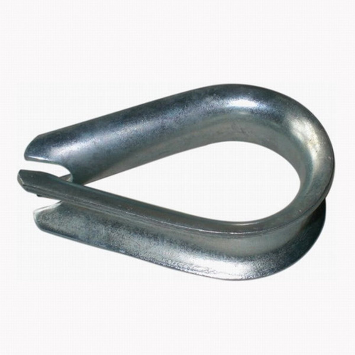 <p>a rounded metal channel that's placed in the loop of a lift line below the swage</p>