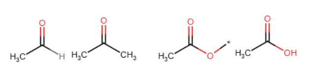 <p>—aldehyde, ester, ketone, carb acid</p>
