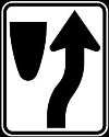 <p>which of these signs means that drivers should keep to the right?</p>
