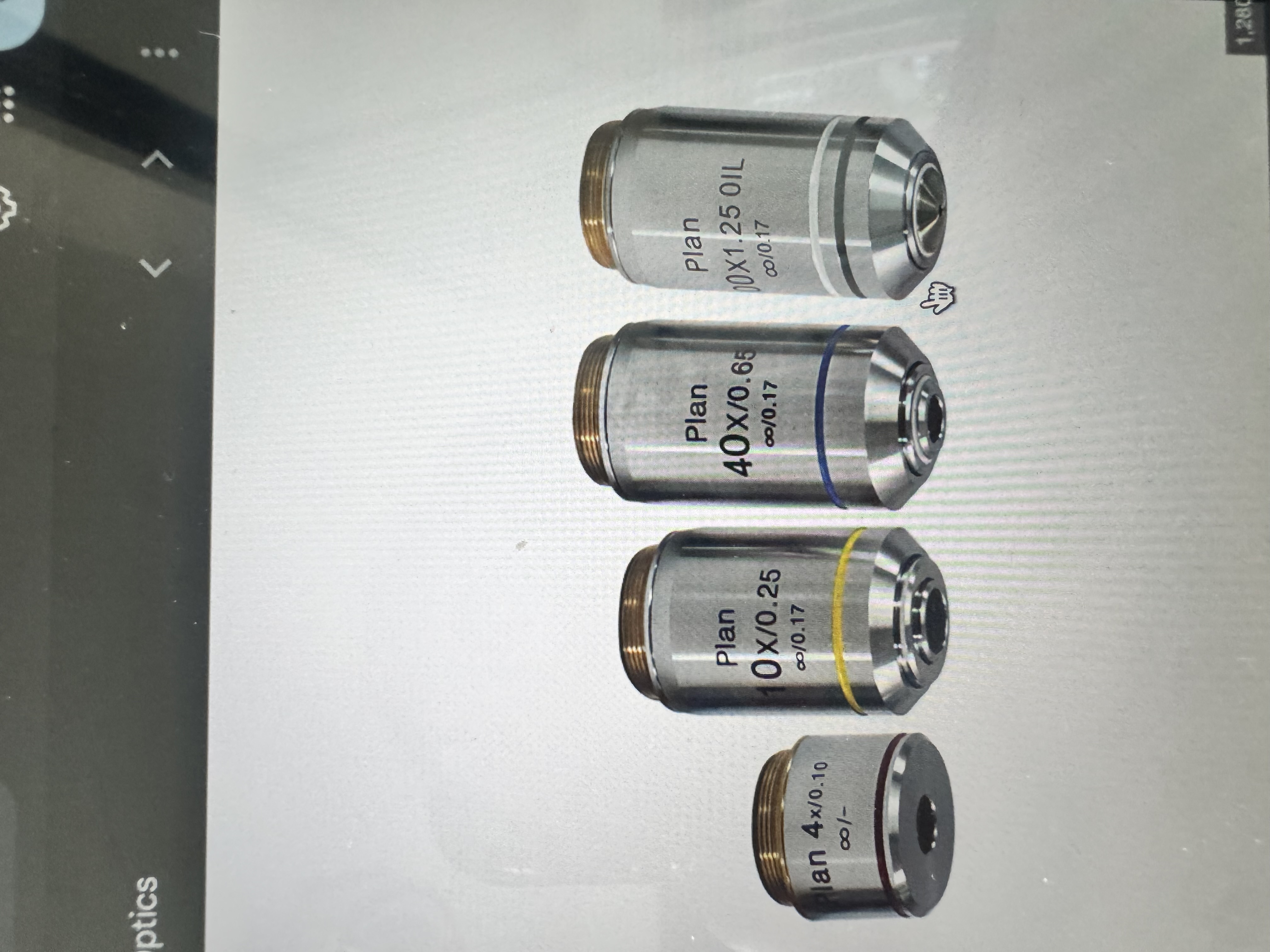<p>10 X Objective lens</p>