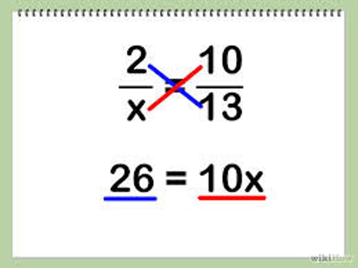 <p>Solve for the unknown (x) by cross-multiplication</p>