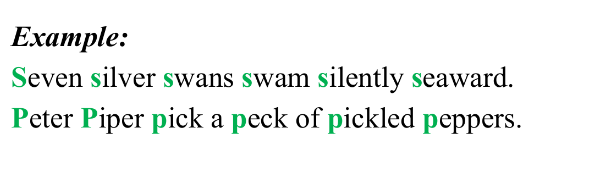 <p>is the repetition of consonant sounds at the <strong>beginnings </strong>of words.</p>