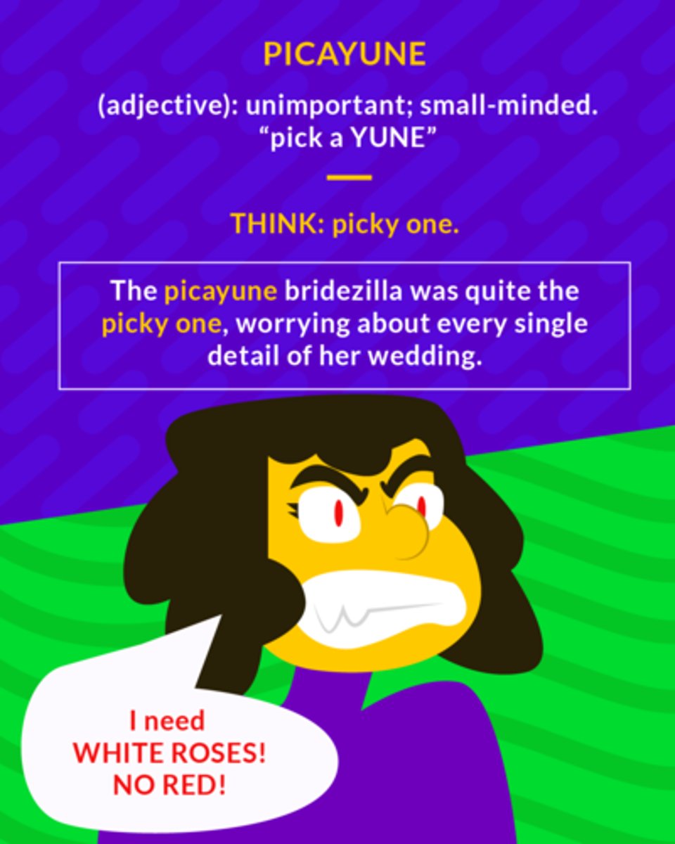 <p>(adj.) of little value or importance, paltry, measly; concerned with trifling matters, small-minded</p>