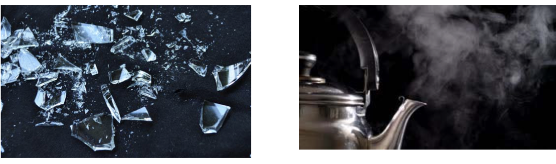 <p>appearance changes but particles are the same as they were before</p>