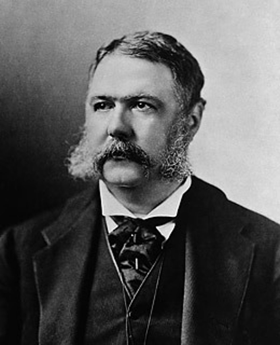 <p>21st president- expanded civil service reform (Pendleton Act)</p>