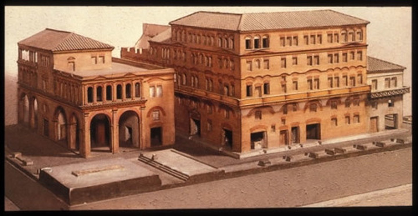 <p>Roman blocks of flats up to 5 storeys high used as a shop and apartment</p>