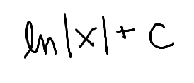 <p>ln|x|</p><p>(note the absolute value)</p>