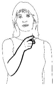 Point at the person to
whom you are referring