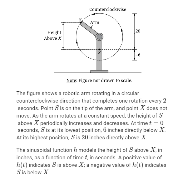 <p>(i) On the interval&nbsp;<span>(𝑡1,𝑡2)</span>, which of the following is true about&nbsp;<span>ℎ</span>?</p><ol><li><p><span>ℎ</span> is positive and increasing.</p></li><li><p><span>ℎ</span> is positive and decreasing.</p></li><li><p><span>ℎ</span> is negative and increasing.</p></li><li><p><span>ℎ</span> is negative and decreasing.</p></li></ol>