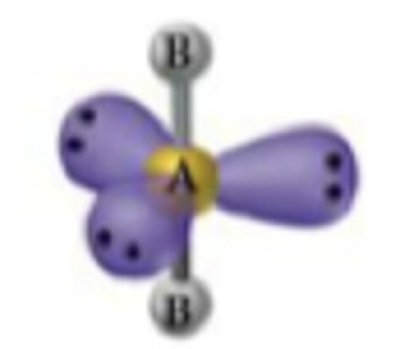 <p>AB2E3</p><p>Central atom; 2 bonds; 3 lone pairs</p>