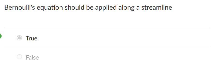 <p>B.E should apply to a streamline</p>