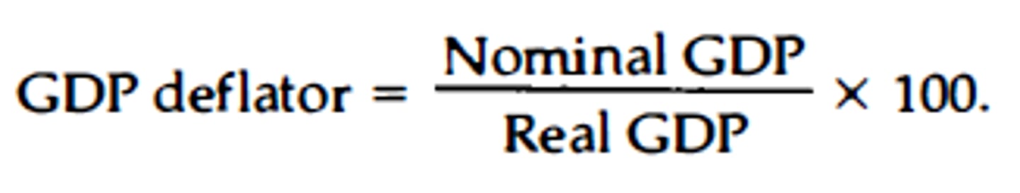 <p>Nominal GDP/Real GDP x 100</p>