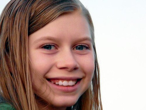 <p>She is happy</p>