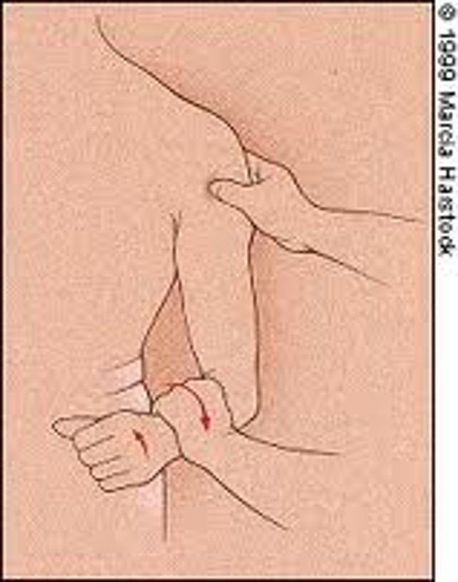 <p>Tests Integrity of transverse ligament; may also identify Bicipital tendonosis</p><p>-pt sitting with shoulder in neutral stabilized by trunk and elbow at 90 forearm pronated</p><p>-PT resist supination and ER of shoulder</p><p>-tendon of biceps long head will "pop-out" of groove. May also reproduce pain in long head of biceps tendon</p>