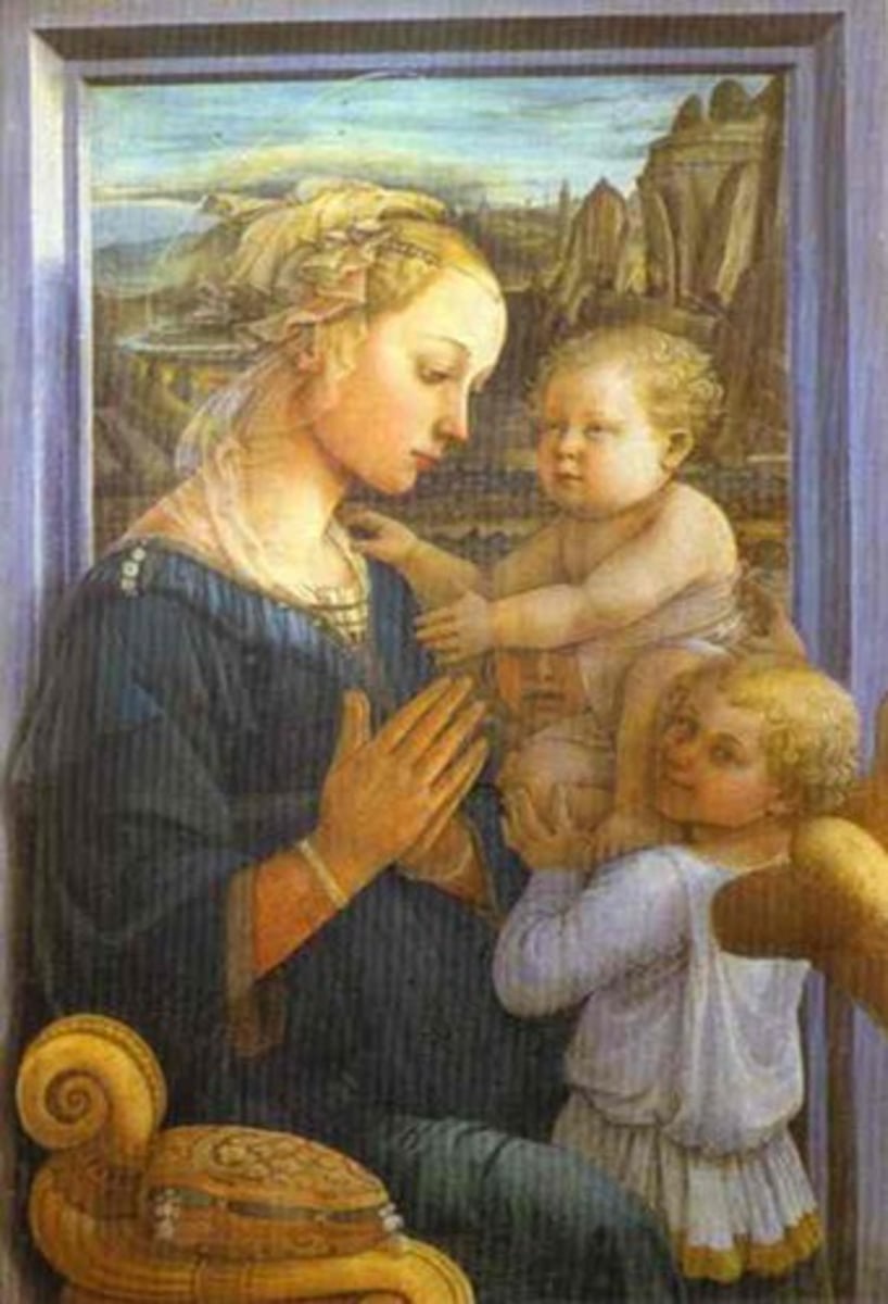 <p>Madonna and Child with two Angels</p>