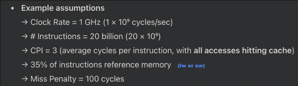 <p>Calculate the CPU time — perfect L1 cache</p>