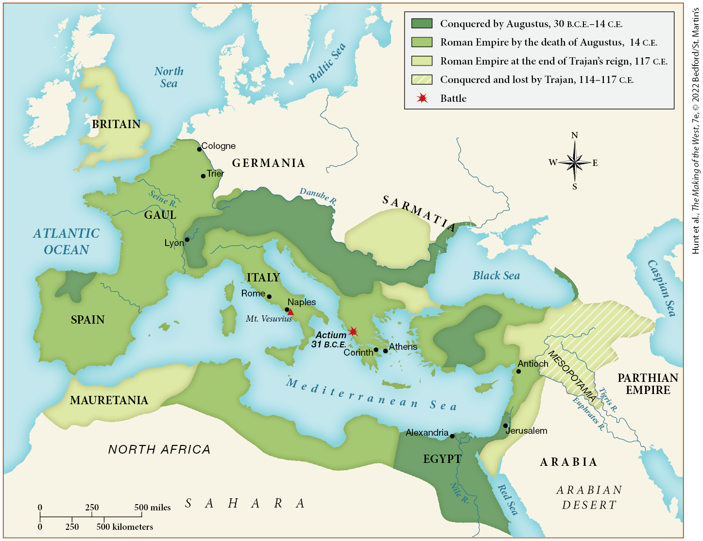 <p><span>Which of the following regions was conquered by Augustus by 30 C.E.?</span></p>