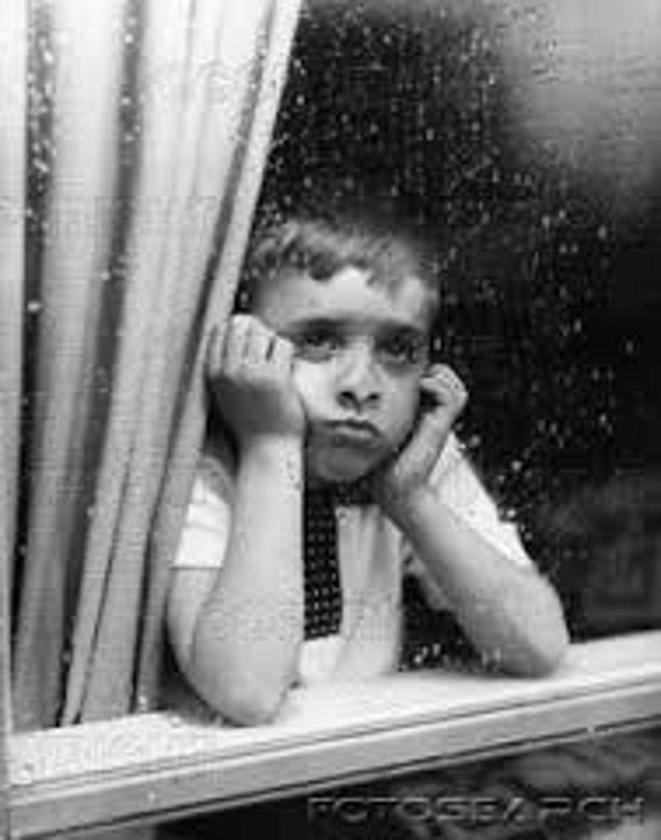 <p>unattractive and having nothing of any interest, and therefore likely to make you sad:</p><p>It was a gray, ... day, with periods of rain.</p>