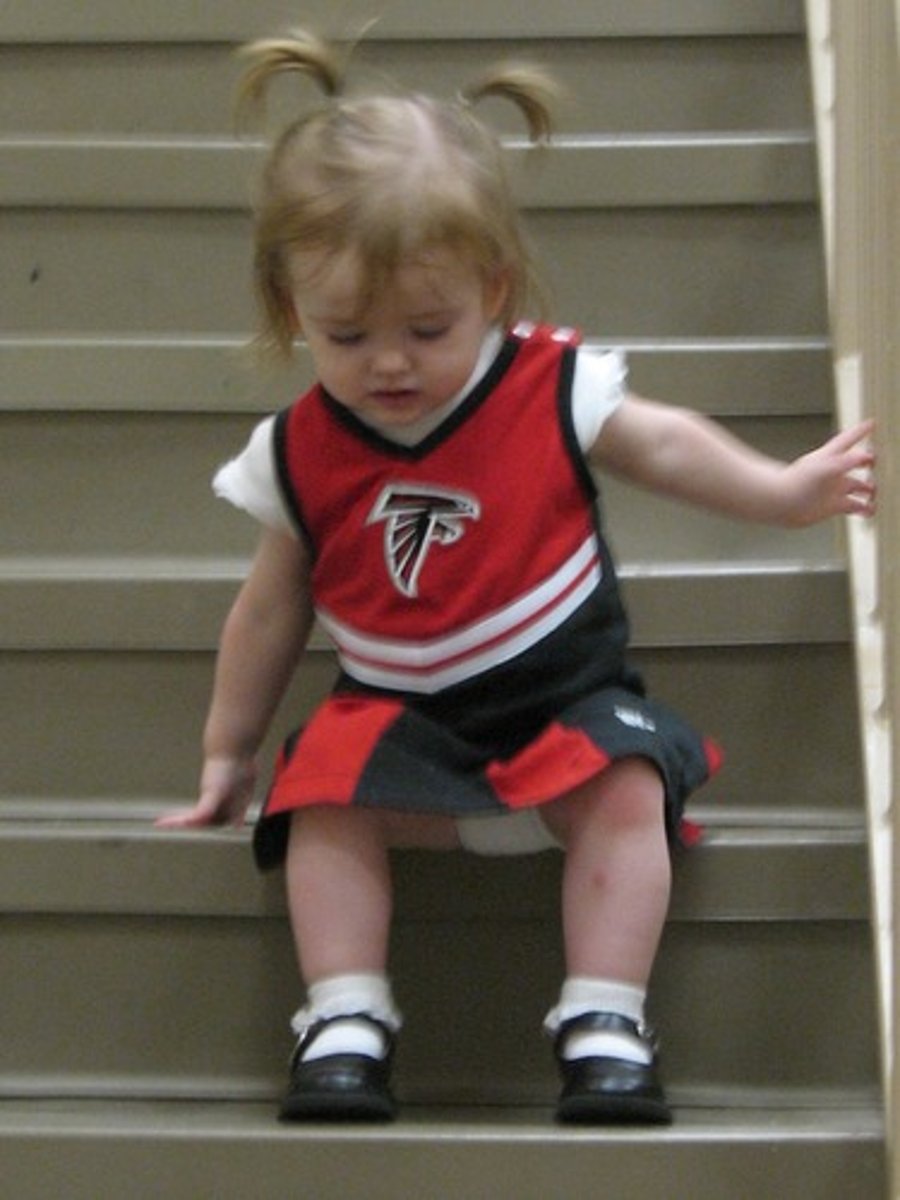 <p>she went down; she got off a vehicle</p>