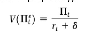 <p>Profit_t=profit expected=t+1</p><p>Real interest rate _t = expected=t+1</p>