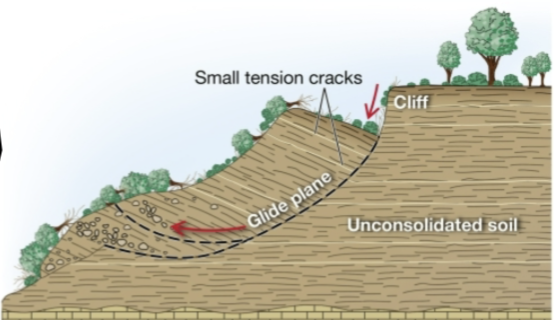 <p>Rotational landslide</p>