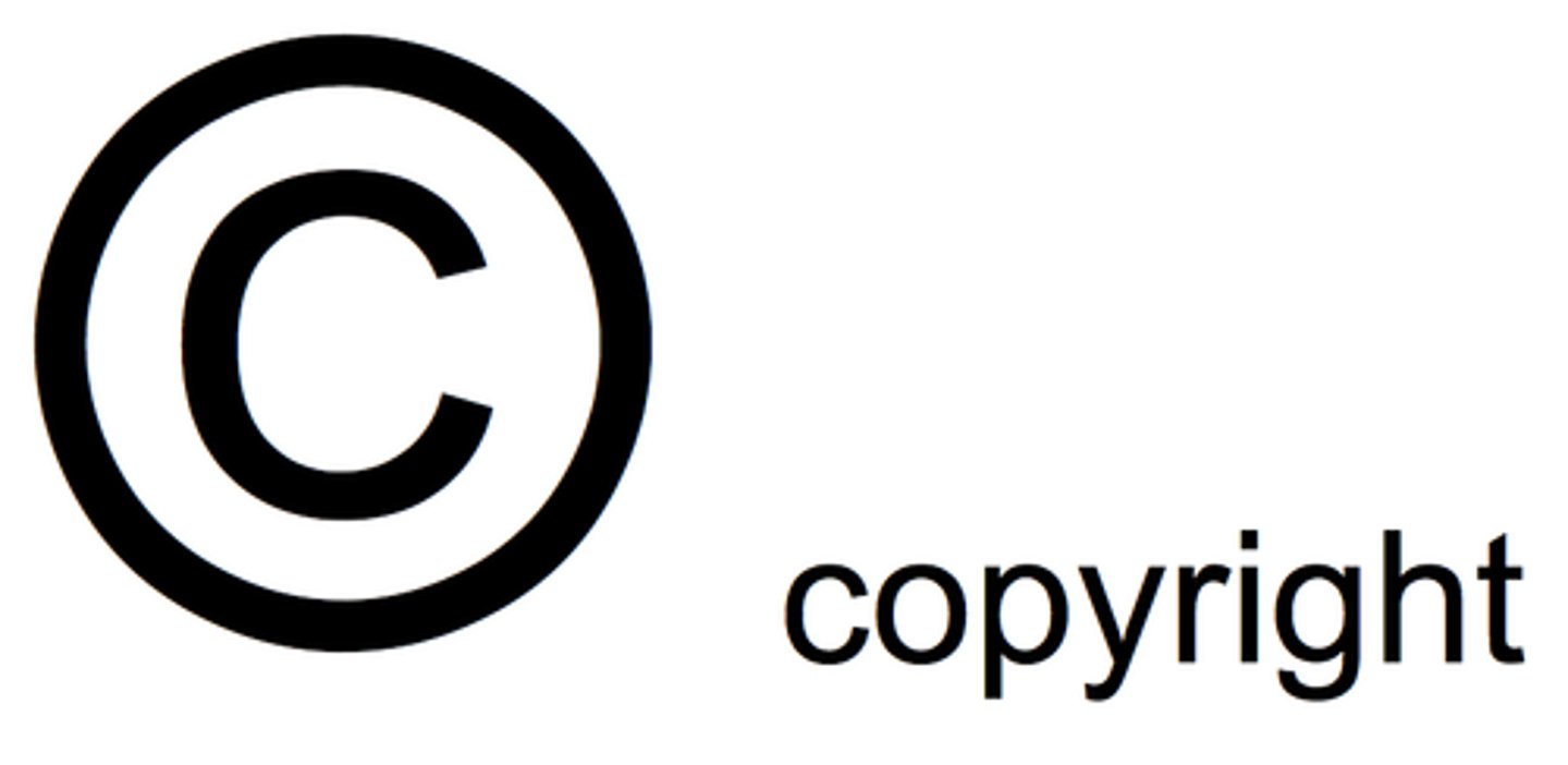 <p>Legal rights of artistic ownership and integrity, represented by the cymbal (c) .</p>
