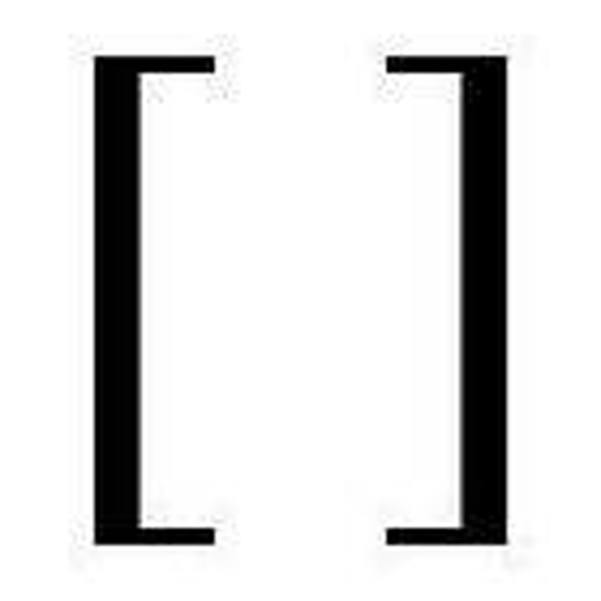 <p>[ ], grouping symbols, A pair of symbols used to enclose sections of an expression.</p>