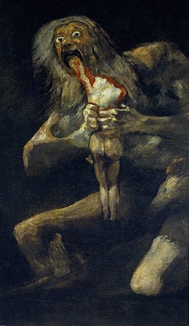 <p>Saturne dévorant ses enfants, 1821-1823</p>