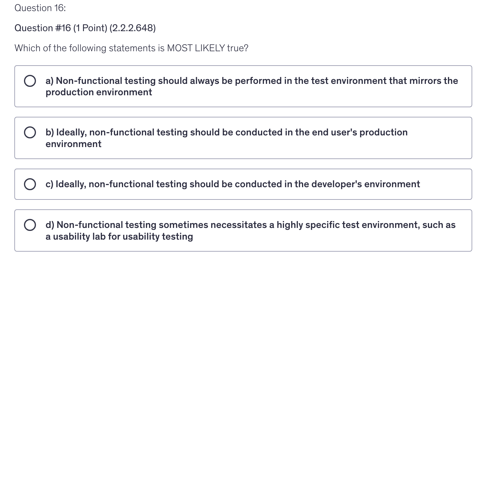 <p>Which of the following statements is MOST LIKELY true?</p>