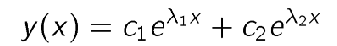 <p>2 different e powers with constants</p>