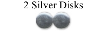 <p>2 Silver Disks </p>