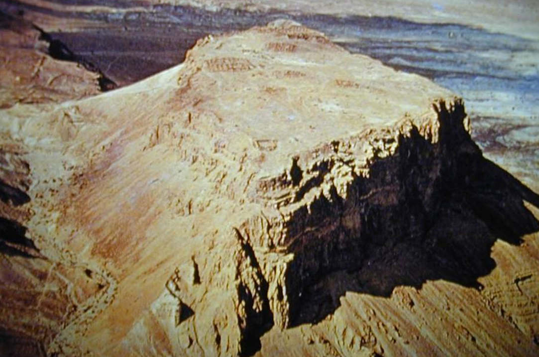 southern end of the Dead Sea in Israel; built in 40 BC and inhabited until 73 CE