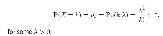 <p>Discrete probability distribution that represents the number of events that can happen with a&nbsp;‘rate’&nbsp;λ.</p>