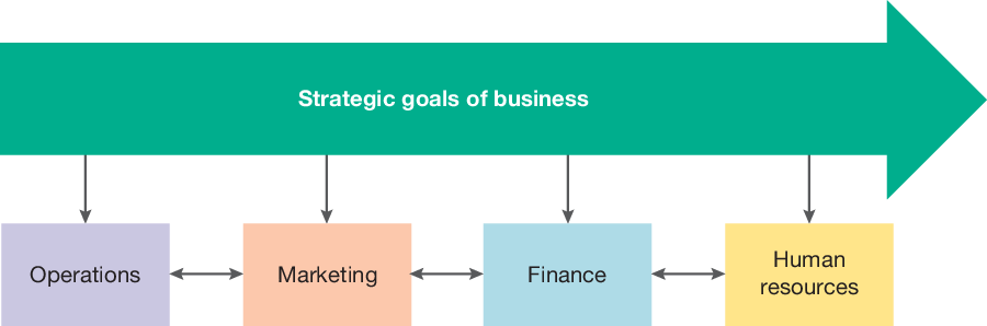 <ul><li><p>operations</p></li><li><p>marketing</p></li><li><p>finance</p></li><li><p>human resources.</p></li></ul><p></p>