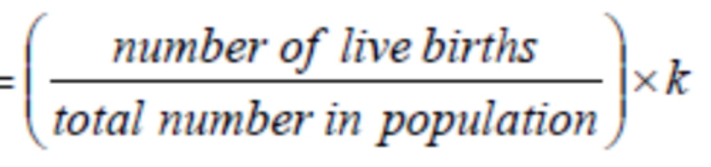 <p>the number of live births per one thousand people in the population</p>