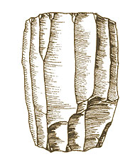  Used to provide stone blades