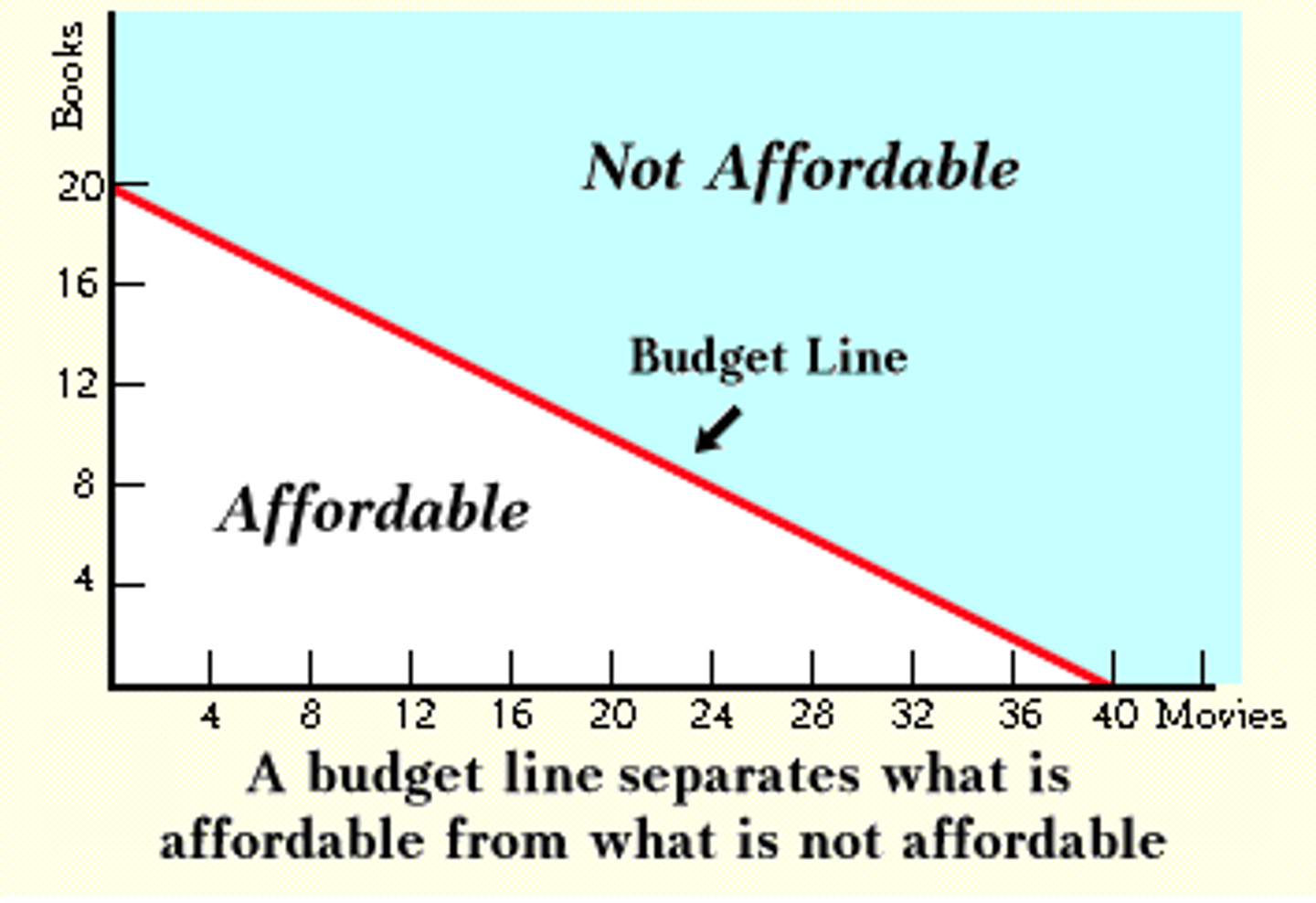 <p>all possible combinations of consumption that someone can afford given the prices of goods and the individual's income</p>