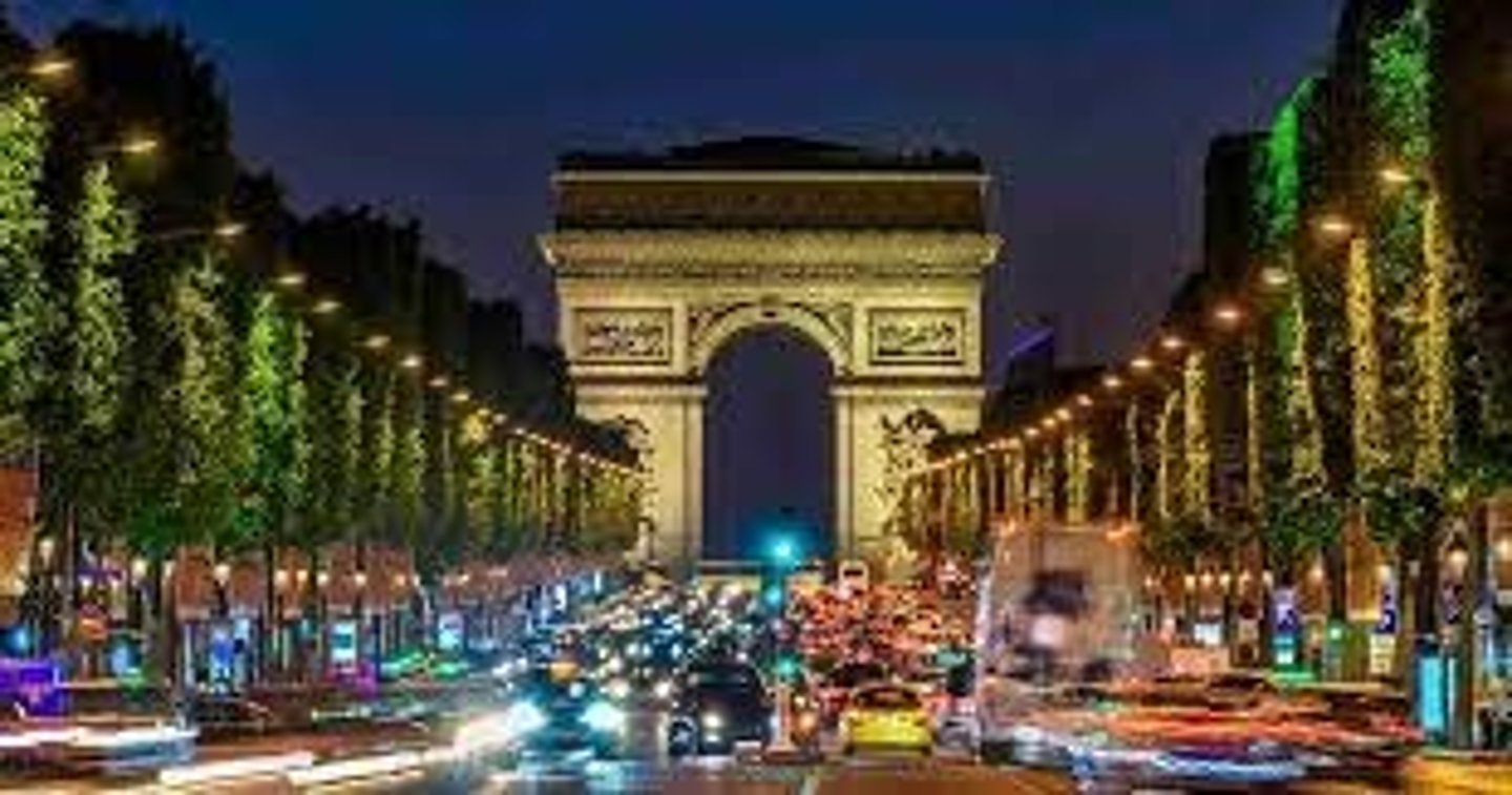 <p>at the Champs-Elysées</p>