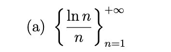<p>Write out the first five terms of the sequence, determine whether the sequence converges, and if so find its limit.</p>