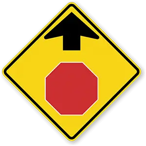 <p>stop sign ahead</p>