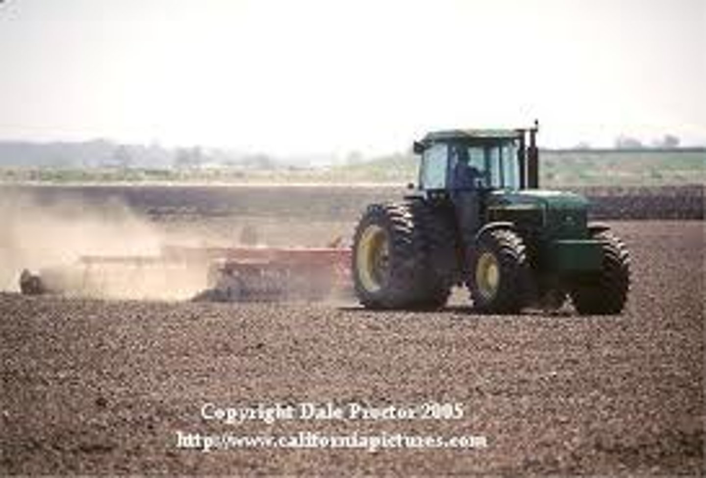 <p>use of machinery in agriculture, like tractors</p>