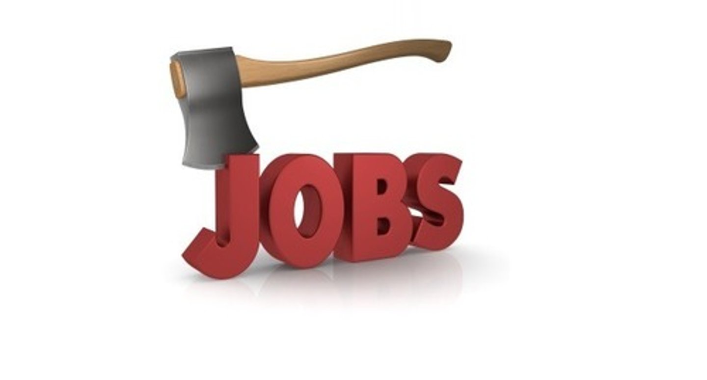 <p>make staff redundant / getting rid of jobs / laying off people</p>
