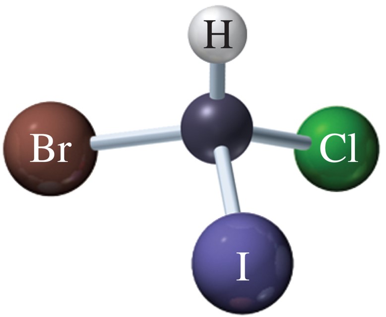 carbon atom attached to four different atoms or groups of atoms