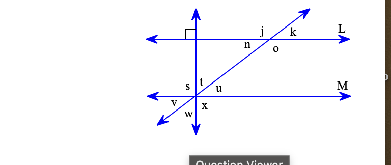 <p><span style="background-color: transparent !important;"><span>Lines L and M are parallel. Determine which of the lettered angles are alternate interior</span></span></p><p><span style="background-color: transparent !important;"><span>angles.</span></span></p>