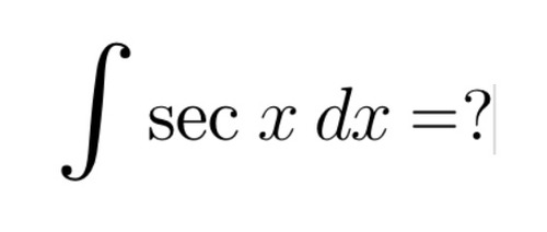<p>Integral of Secant</p>
