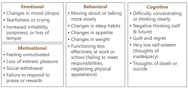 Common Features of Depression