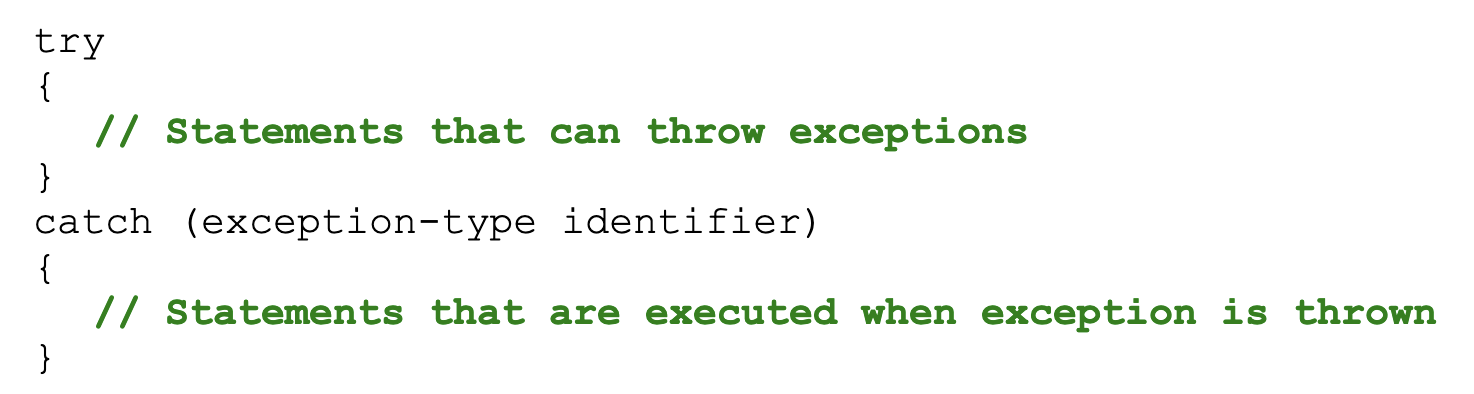 <p>A block of code that will catch any errors that may occur within the statement.</p><ul><li><p>It will only catch the errors within the <strong>Try</strong> statement</p></li></ul>