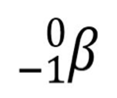 <p>(Beta has a charge of -1)</p>